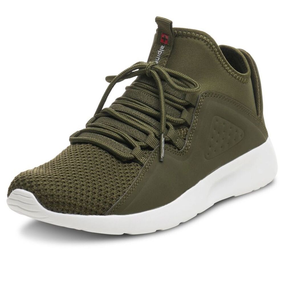 Alpine Swiss Mens Fashion Sneakers Lightweight Knit Top Elastic Sock Tennis Shoe